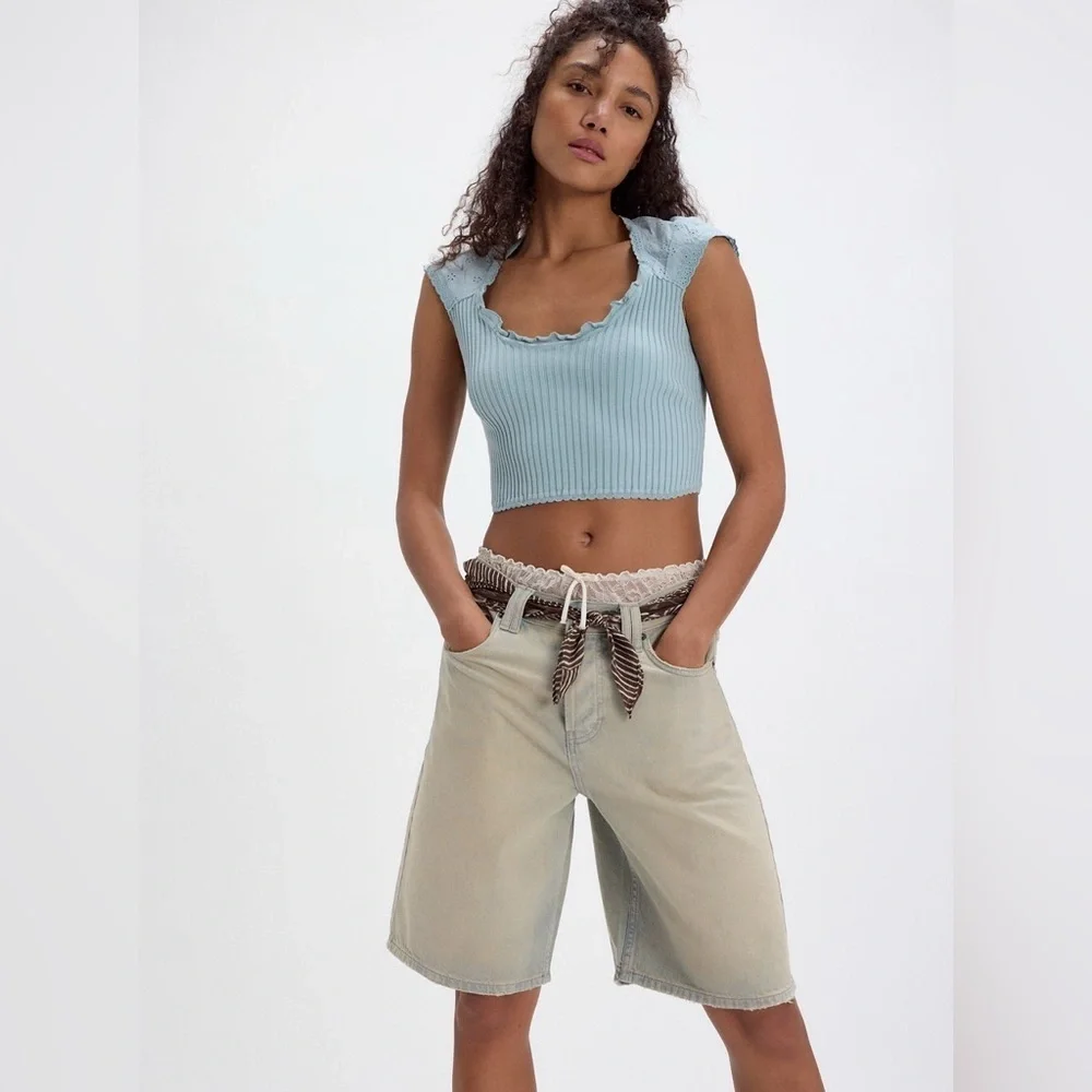 Free People FP Intimately Open Air Tee NWT